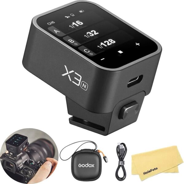新品 Godox X3-N TTL ワイヤレスフラッシュトリガー ニコン用 Nikon用 液晶保護フィルム タッチスクリーン