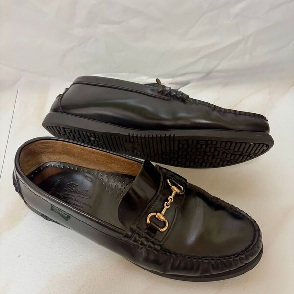 Paraboot x UNITED ARROWS ビットローファー ゴールド金具 革靴 ブラック