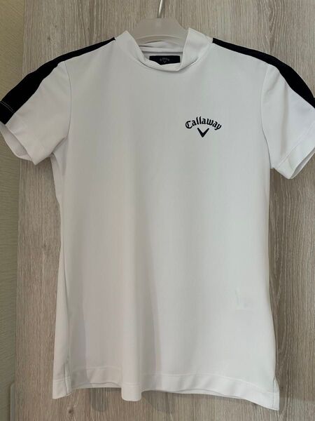 Callaway ゴルフウェア 半袖 モックネックシャツ ホワイト レディース