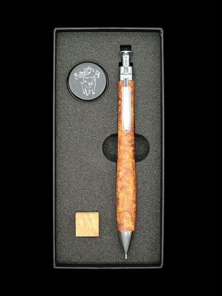 新品 こぶた工房 極上花梨瘤 シャープペンシル0.5ミリ