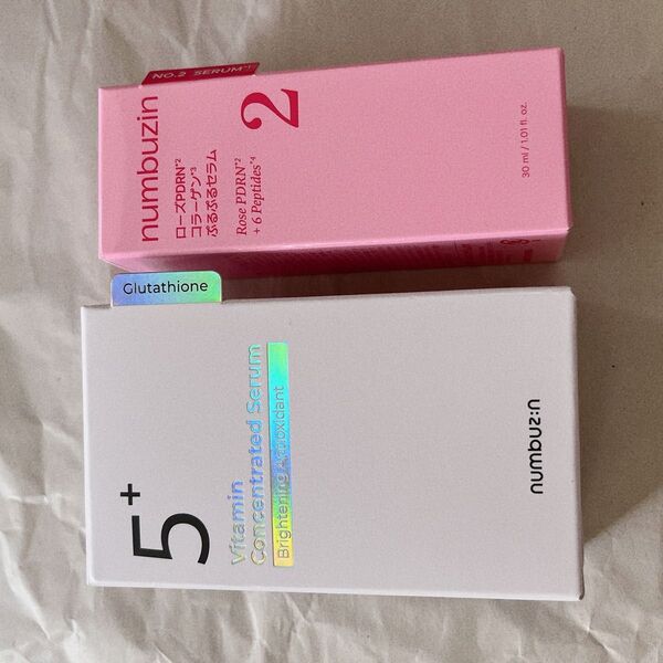 5番 白玉グルタチオンC美容液 30ml 2番 ローズPDRNコラーゲンぷるぷるセラム セット