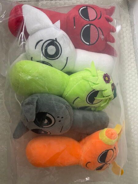 新品5体セットスプランキー ぬいぐるみ ストラップ付き sprunki