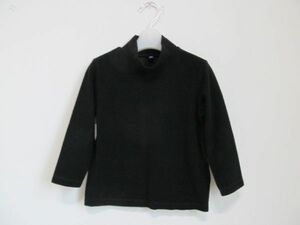 (36555)UNIQLO　ユニクロ キッズ フリース ハイネック 長袖 ブラック 110 USED