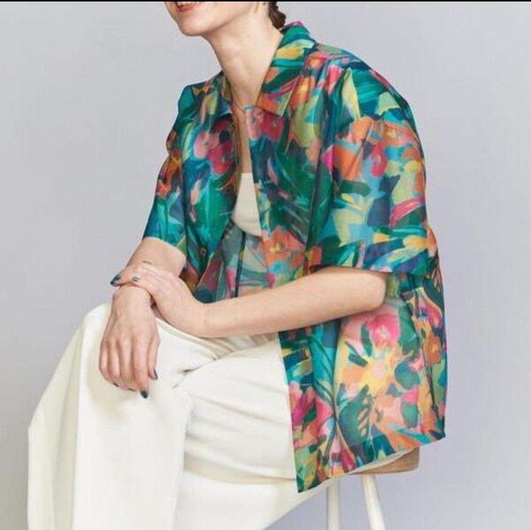 【未使用】BEAUTY & YOUTH UNITED ARROWS ユナイテッドアローズ フラワープリント 半袖 シャツ ブラウス