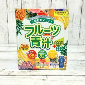 フルーツIN青汁 24包 大麦若葉 フルーツ 酵素