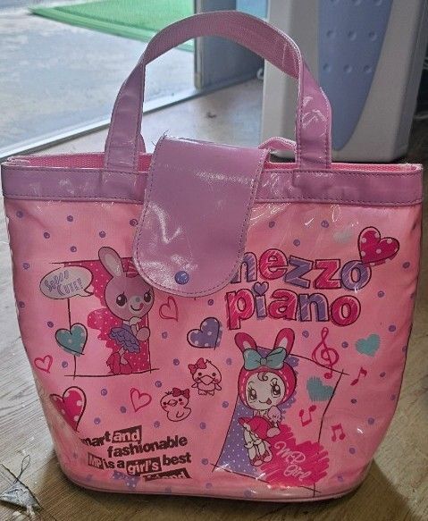 mezzo piano ビニールバッグ ピンク ハート