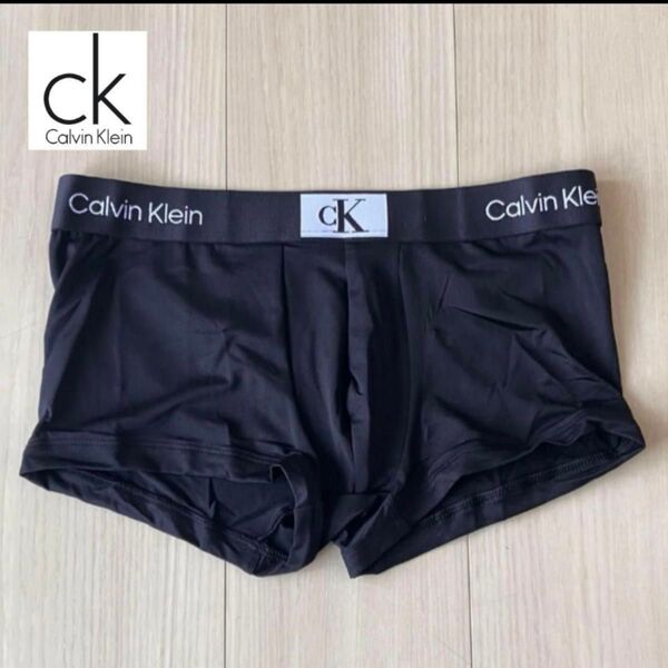 Calvin Klein カルバンクライン 下着 S マイクロファイバー ローライズストレッチ ボクサーパンツ メンズ ブラック