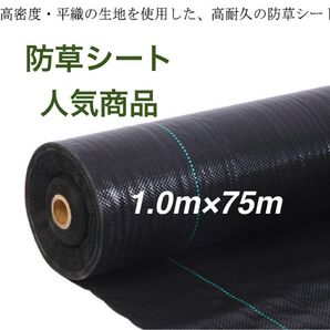 防草シート 高密度・抗菌剤入り 1.0m×75m (耐久性4〜6年)