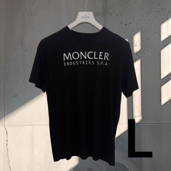 新品●MONCLER● Tシャツ 半袖Tシャツ 半袖 ブラック 黒 クルーネック トップス カットソー L