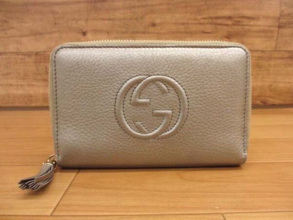 美品 グッチ 351486 ソーホー ミディアムウォレット 二つ折り財布