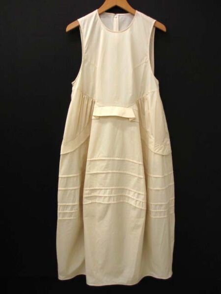 美品 エンフォルド 24AW TUCK DRAPE DRESS 38 タック ドレープ ドレス 300HA233-0740
