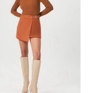 FOREVER 21 ハイネックピッタリニット ブラウン L