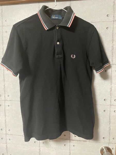 FRED PERRY フレッドペリー 半袖 ポロシャツ Sサイズ 鹿子 ブラック