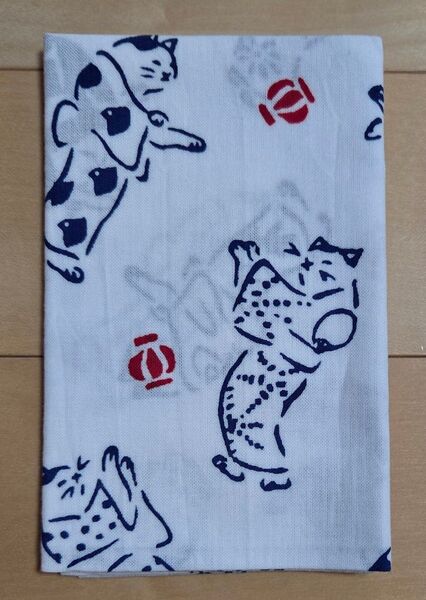 かまわぬ 手ぬぐい『おどり猫』