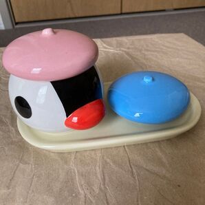 【片方割れ】ピングー&ピンガ 陶器ポット ミスド