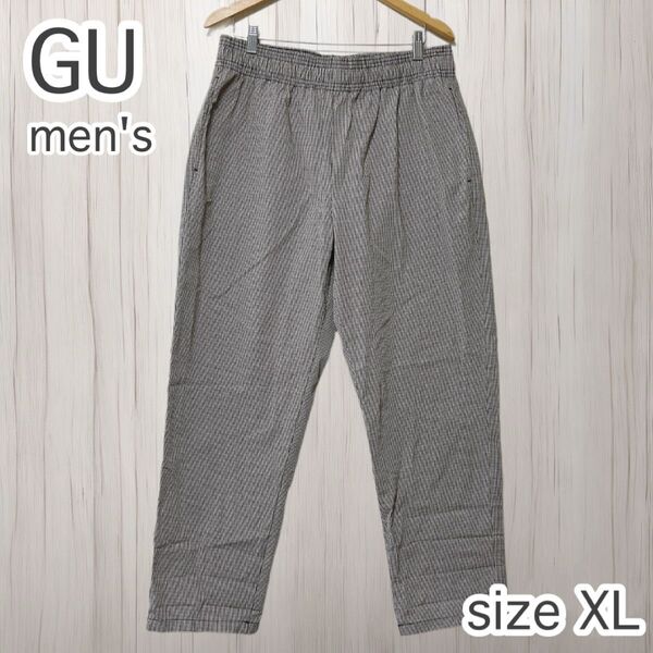 GU men's ジーユー メンズ シェフパンツ チェック柄 ズボン ゆったりサイズ XLサイズ
