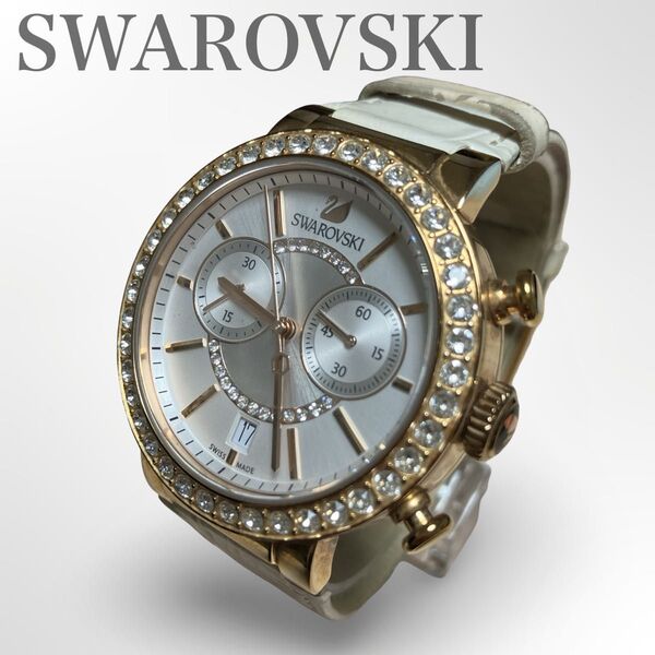 SWAROVSKI ダイヤベゼル クロノグラフ 5080602 スワロフスキー レディース 腕時計 クォーツ クオーツ お洒落