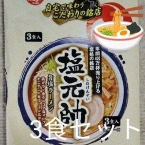 即席袋麺 塩元帥 NISSIN食品 3袋入り 旨塩ラーメン こだわりの銘店の味