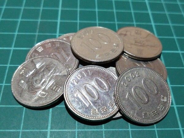 【韓国貨幣】100ウォン10枚セット