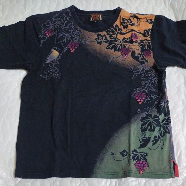 専用 和柄刺繍Tシャツ 黒系