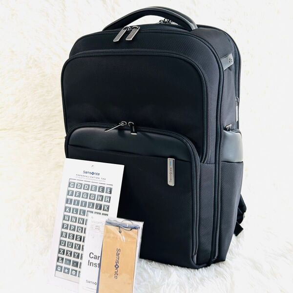 極美品 samsonite サムソナイト 定価3.3万 エヴォサイト バックパック 17.3 EXP リュック ビジネス 黒