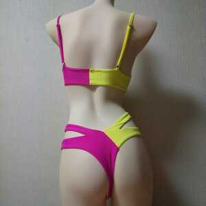 [ new goods ] swimsuit T-back US-S absolute size M size asimeto Lee super high leg bai color vivid high leg swimsuit 