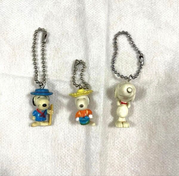 スヌーピー☆ボールチェーン3個セット マスコット キーホルダー