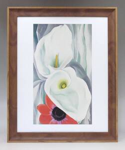 新品☆額付アートポスター◇ジョージア・オキーフ☆Georgia O'Keeffe☆花☆ボタニカル☆風景☆壁掛け☆インテリア☆172