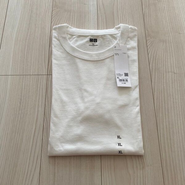 新品 タグ付き UNIQLO U ユニクロユー クルーネックTシャツ 白 XL