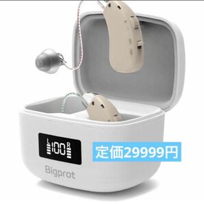 【85%オフ】Bigprot 集音器 楽ちんヒアリング 充電式集音器 軽量 音量調節 補聴器 高齢者 イヤホン型 両耳 軽量