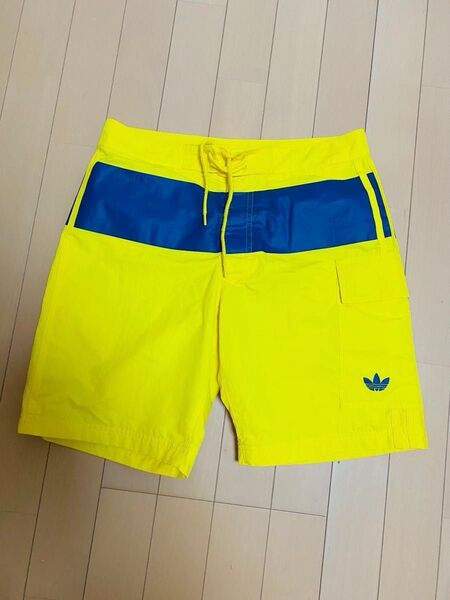 adidas アディダス トレフォイルロゴ ロゴ刺繍 ハーフパンツ Sサイズ 水陸両用 アディダスオリジナルス