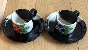 【箱付き】九谷焼 ペアカップ＆ソーサー 新品 コーヒー　紅茶