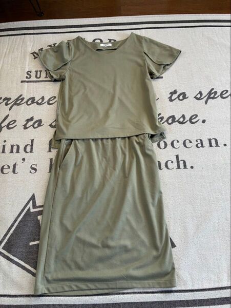 NATURAL BEAUTY BASIC セットアップ M オリーブ