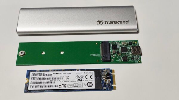Sandisk 256GB M.2 2280 SSD 1枚ケースセット データ消去済