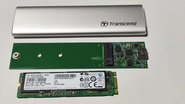 SAMSUNG 256GB M.2 2280 SSD 1枚ケースセット データ消去済