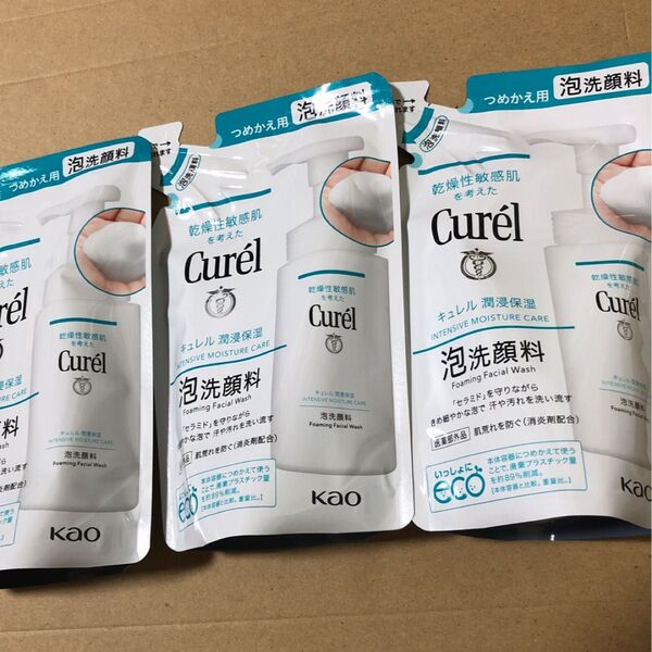 【125】キュレル 潤浸保湿 泡洗顔料 レフィル 130ml×3