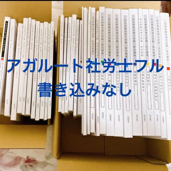 7/21まで出品【書き込み・ドッグイヤーなし】アガルート2023/社労士試験/入門総合カリキュラム/フル 社会保険労務士