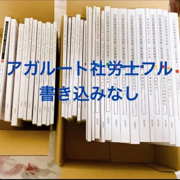 【書き込み、ドッグイヤーなし】アガルート2023/社労士試験/入門総合カリキュラム/フル