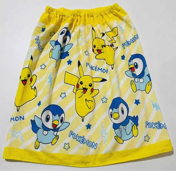 ポケモンピカチュウ 60cm ラップタオ プールタオル スナップタオル 水泳