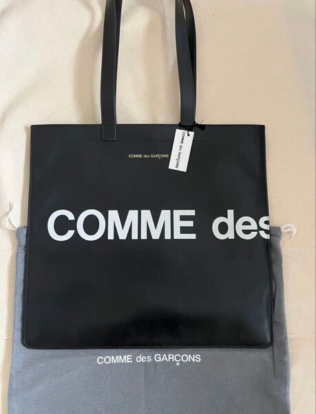 COMME des GARCONS コムデギャルソン hugelogoトートバッグ レザーバッグ 美品