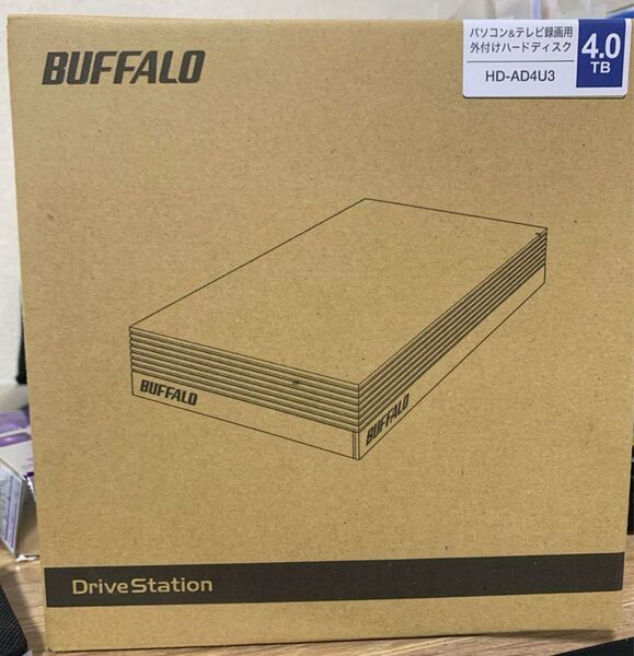 バッファロー 外付けハードディスク 4TB HD-AD4U3