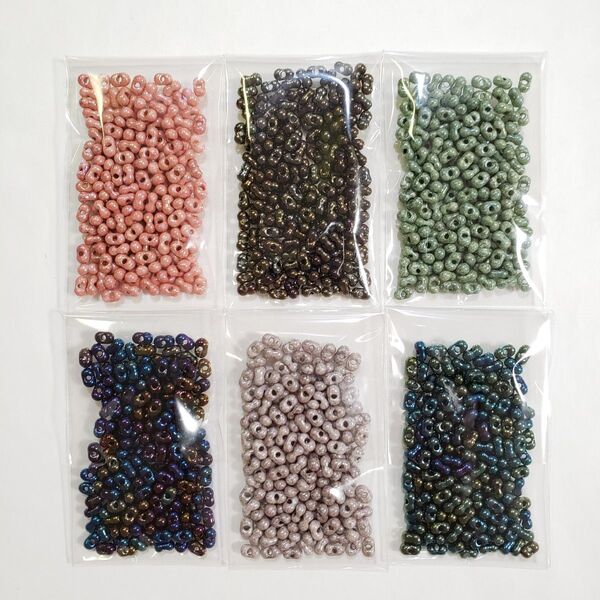 チェコビーズ ファルファーレ 大3.2x6.5mm 20g×6色=120g(2)