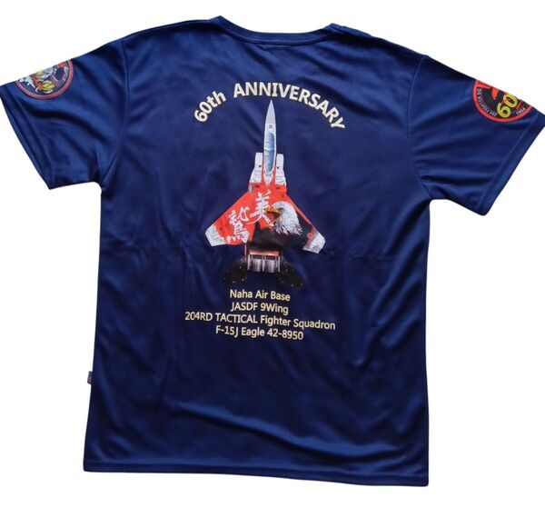 航空自衛隊 那覇基地 204SQ 創隊60周年記念塗装機Tシャツ