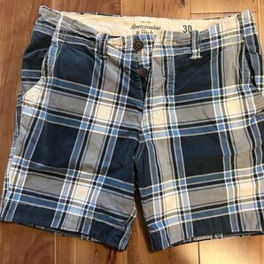 Abercrombie & Fitch チェック柄 ハーフパンツ ショートパンツ 短パン サイズ30 ウエスト84cm