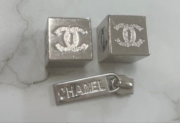CHANEL チャーム?ファスナーチャーム 3個セット シルバー