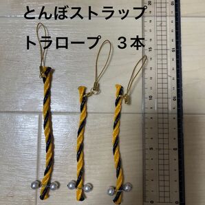 【虫除け】とんぼ型 トラロープ ストラップ3本、アウトドア、パールアイ