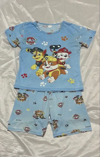 パジャマ 半袖パジャマ セットアップ ハーフパンツ 上下セット 半袖 ズボン ルームウェア Tシャツ パウパト パウパトロール