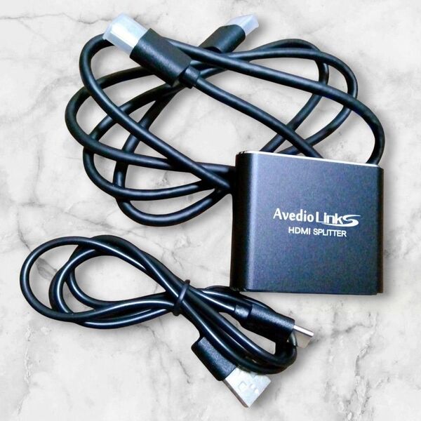 4K60Hz HDMI 分配器 1入力2出力 同時出力 2画面 スプリッター 拡張モード非対応