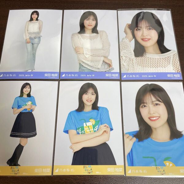 柴田柚菜 乃木坂46 真夏の全国ツアー 2025 Tシャツ 静岡ver. メッシュニット 生写真 6種コンプ