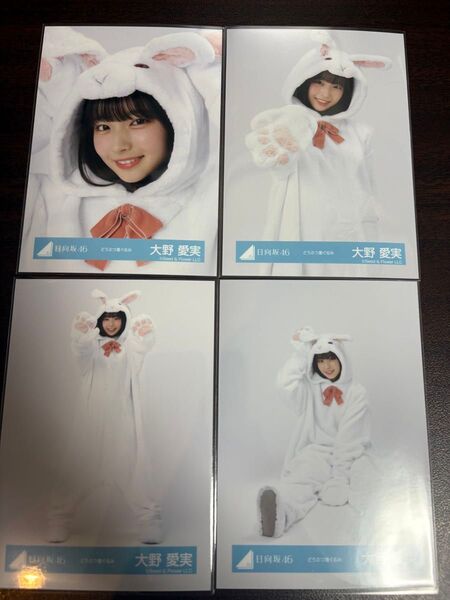 大野愛実 日向坂46 どうぶつ着ぐるみ 生写真 4種コンプ
